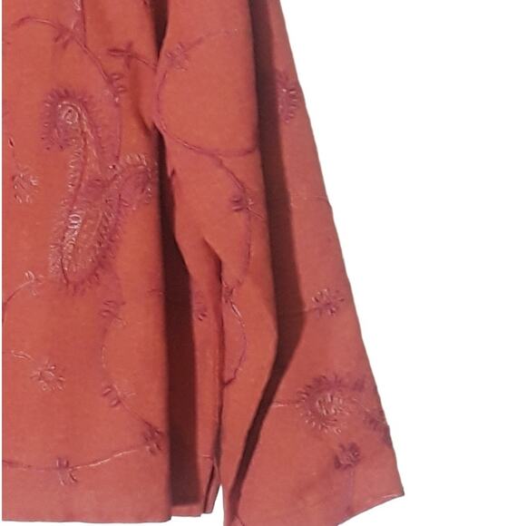 Coldwater Creek Womens Pastel Orange Linen Jacket Size Large Button Up Outerwear - Picture 5 of 9